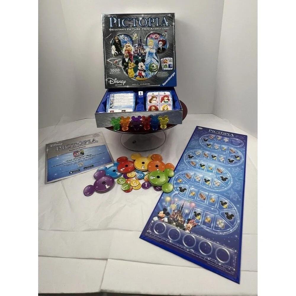 Disney Pictopia Board Game The Ultimate Picture-trivia Family Game EUC Complete